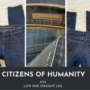 Citizens of Humanity “Ava” Low Rise Straight Leg Size 25